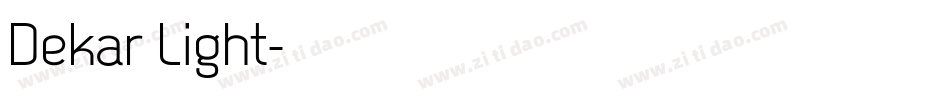 Dekar Light字体转换